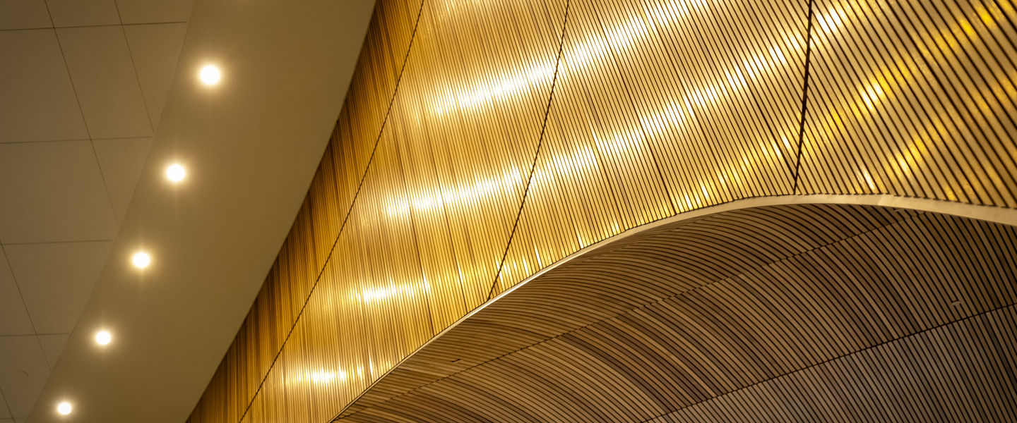 abstract image of inside Charles Library.
