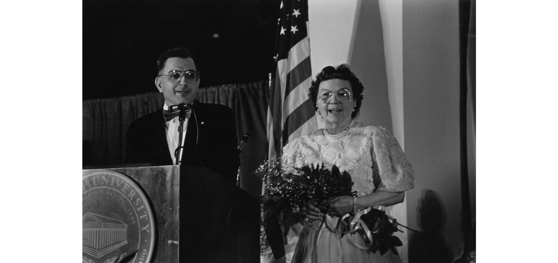 President Peter J. Liacouras and Esther Boyer Griswold at Founder's Day