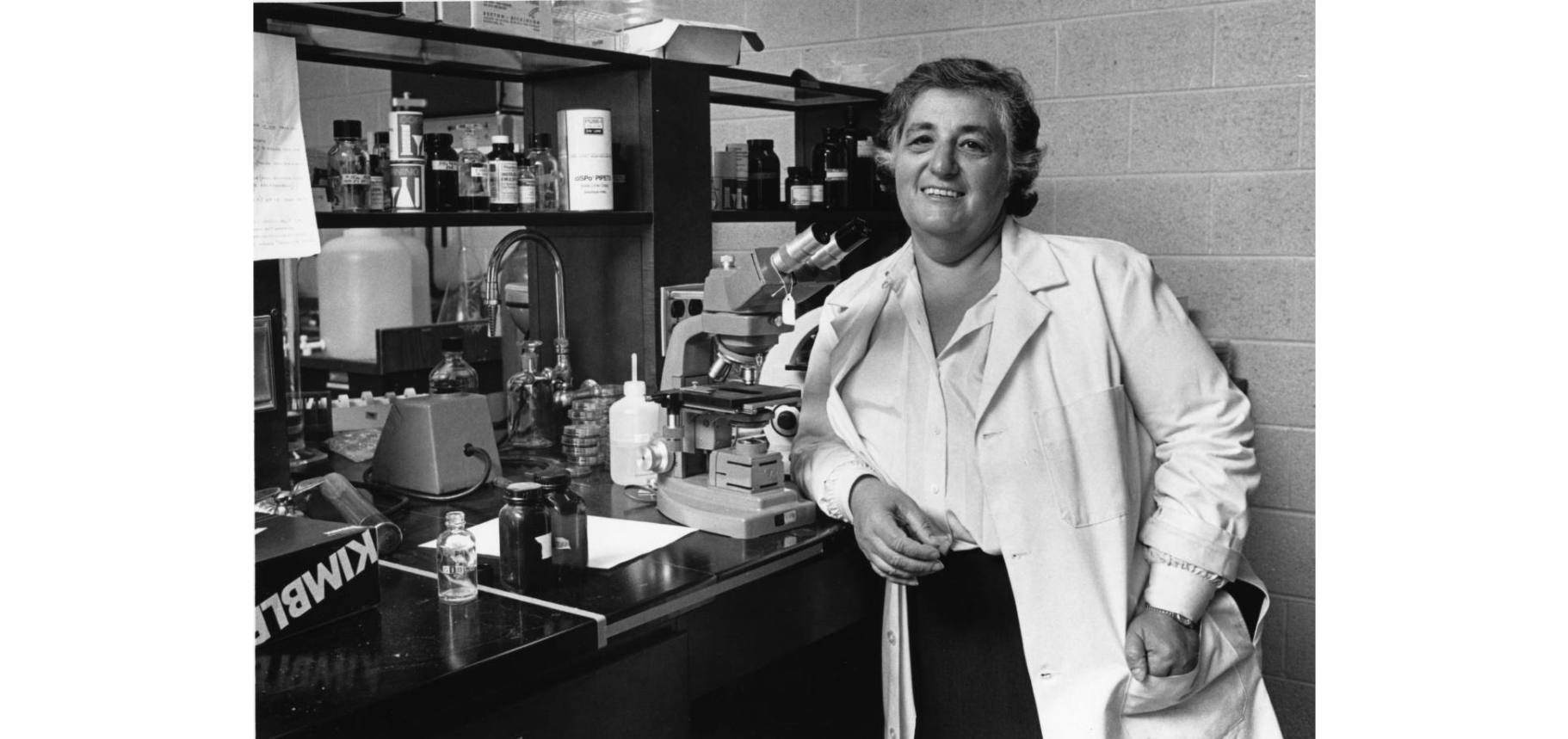 Barbara Brownstein in her biology lab
