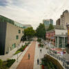 Students walking down Liacouras Walk
