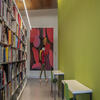 student in charles library