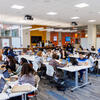 about 50 students in an engineering classroom